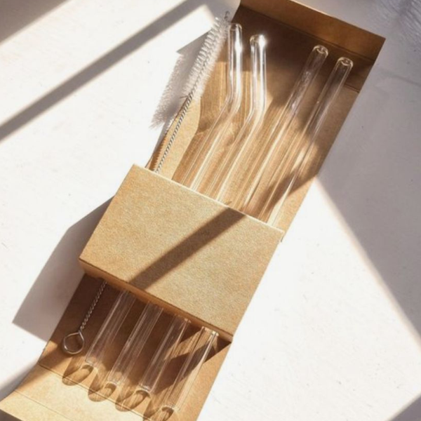 Eco-Friendly Glass Straws Set