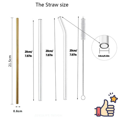 Lifetime Supply Eco Glass Straws